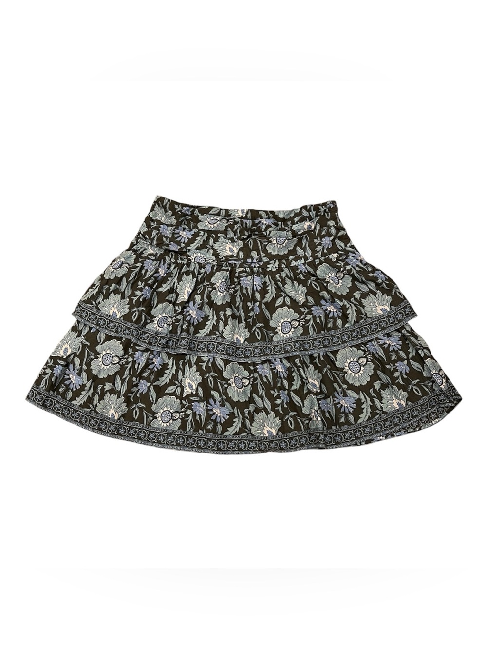 Vineyard Vines Floral Tiered Mini Skirt Smocked Back Size Medium